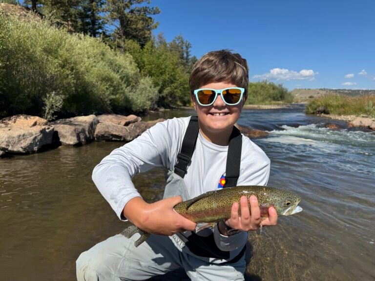 Close-up of trout caught on exclusive South Platte River private fishing access 2